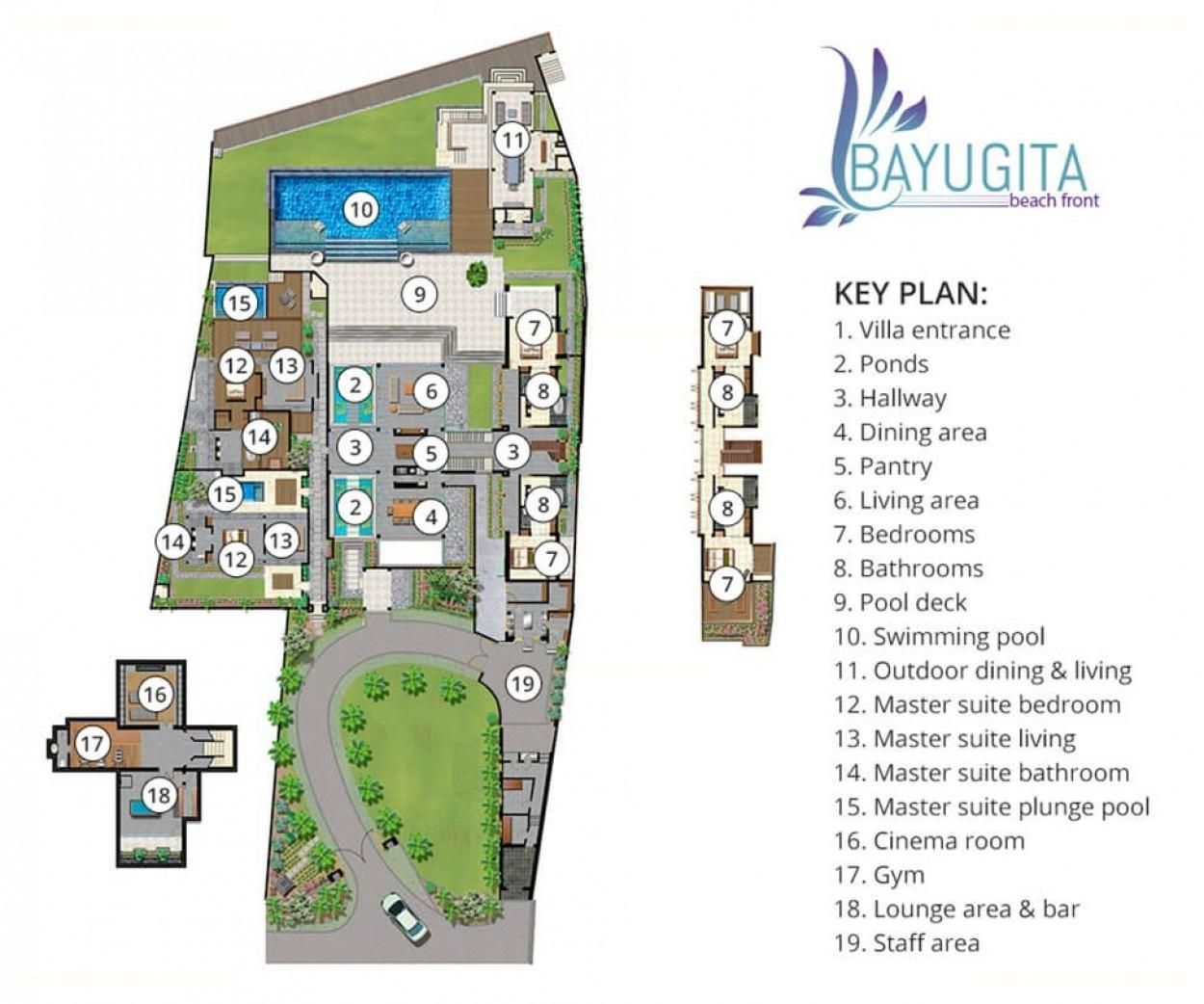 Villa Bayu Gita - Beach Front Plan